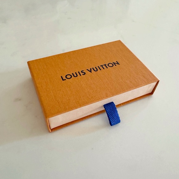 Louis Vuitton LV Drawer Style Saffron Orange Jewelry Gift Box, Blue Pull Tab - Picture 3 of 17